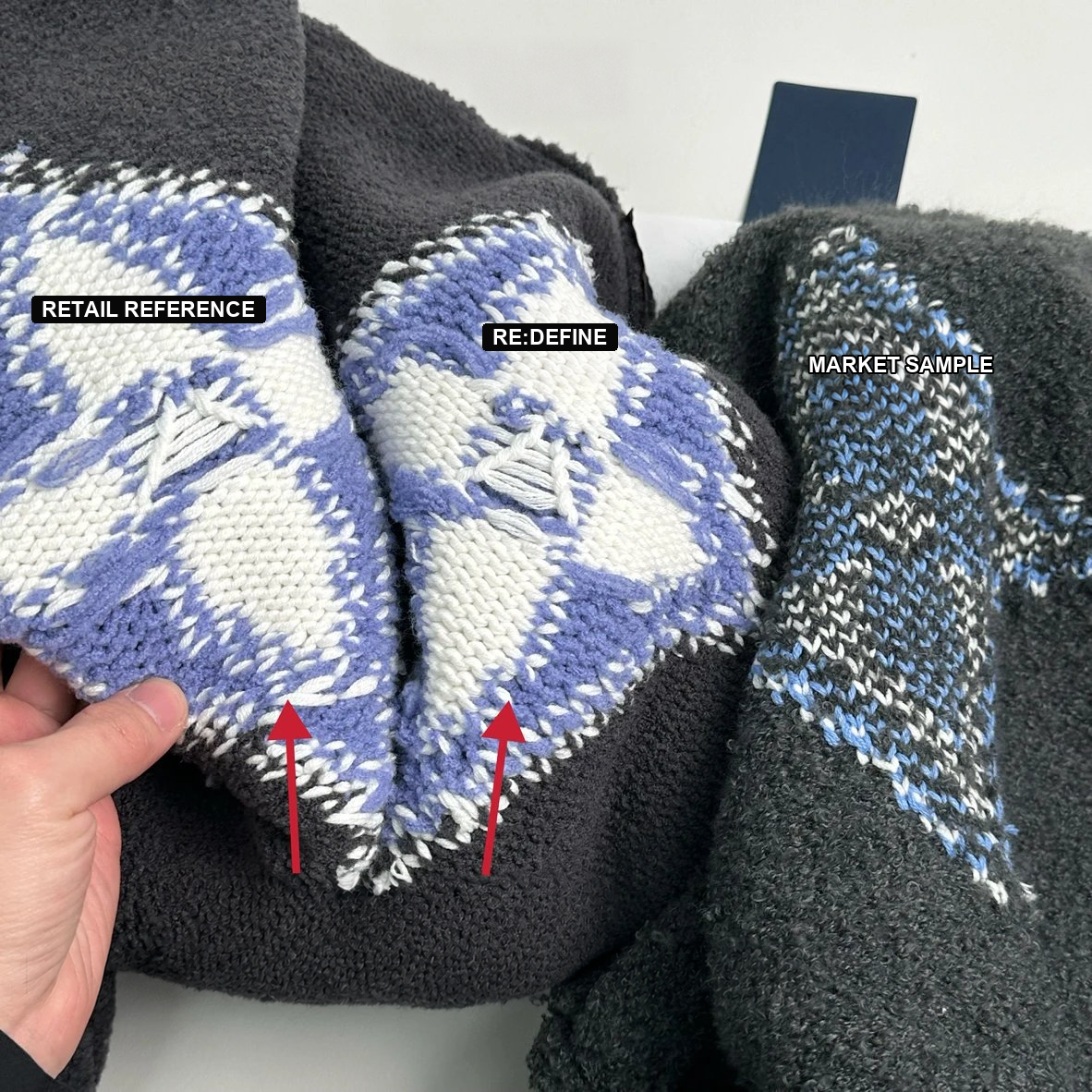 Intarsia and reverse yarn floats