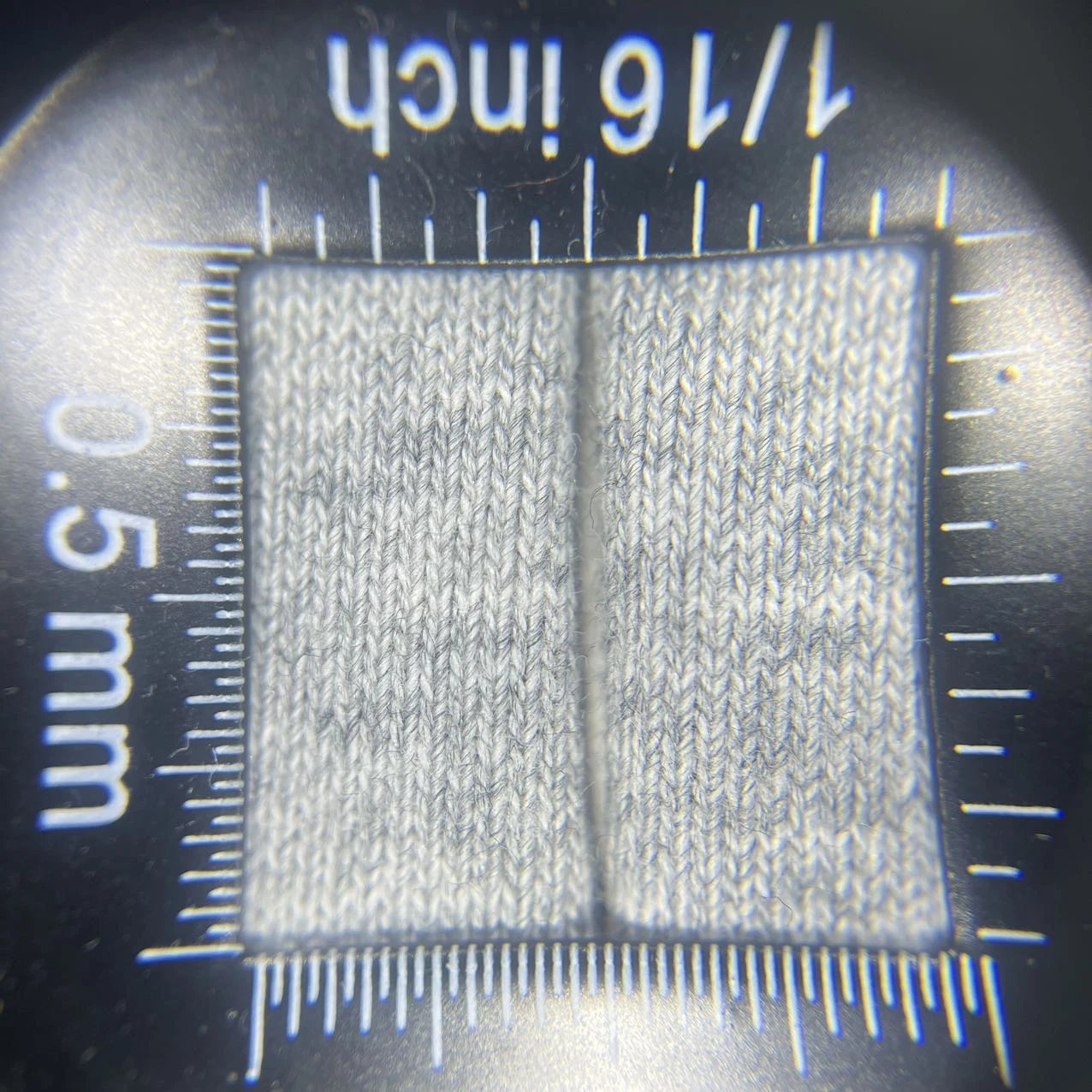 Magnified knit surface
