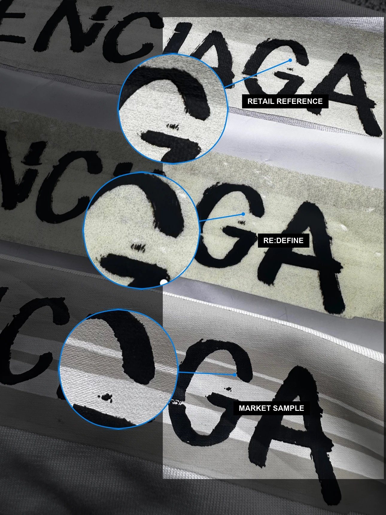 Magnified graphic texture