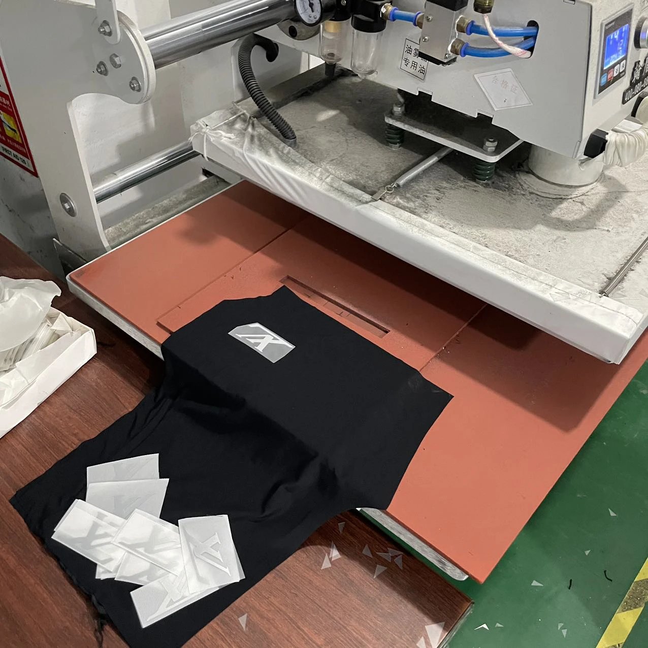 Heat-press setup