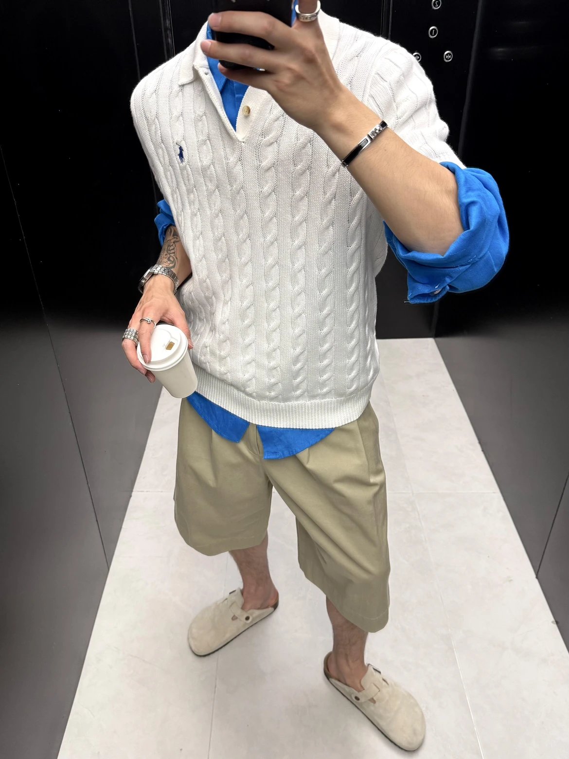 RD-C105 · Embroidered Wool Knit Polo showcase view 2