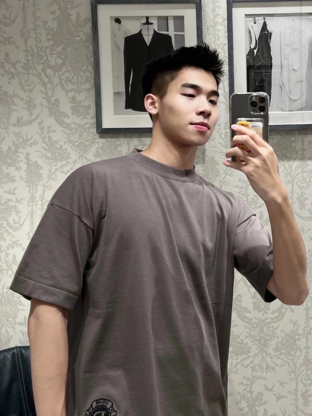 RD-C135 · Flocked Monogram Cotton T-Shirt showcase view 2