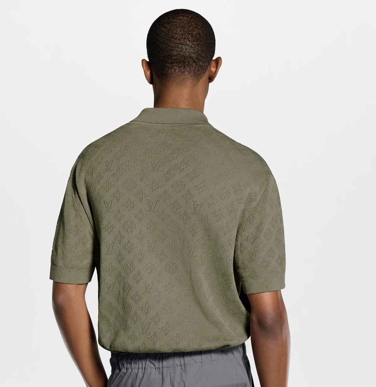 RD-C100 · Jacquard-Pattern Cotton Piqué Polo showcase view 8