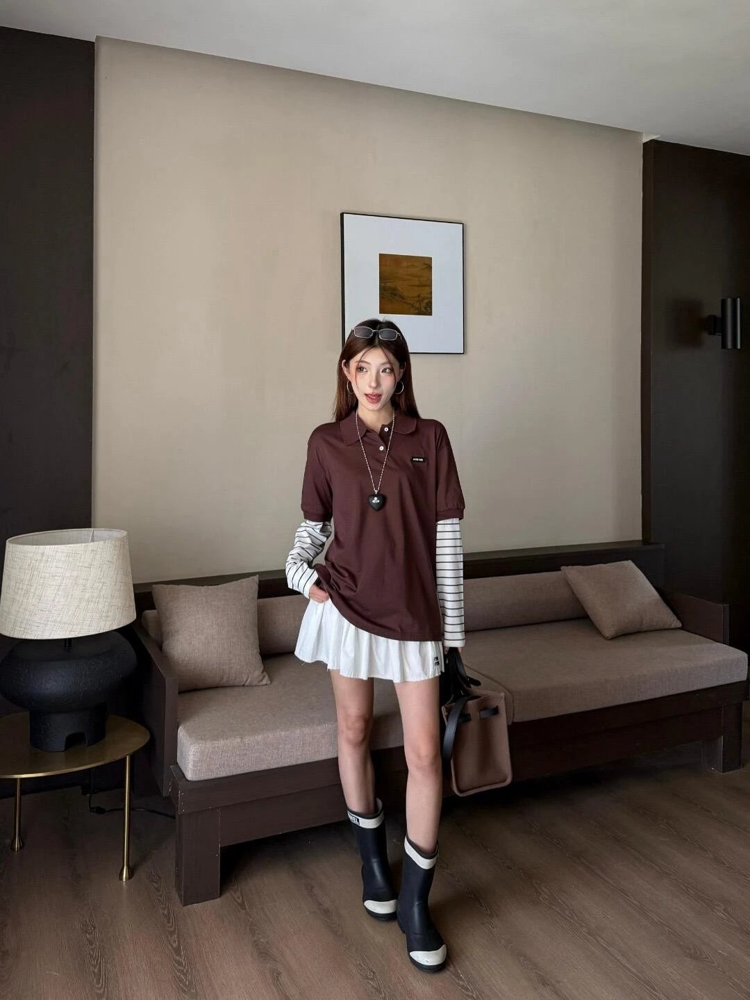 RD-C200 · Layered Cotton Long-Sleeve Polo showcase view 9