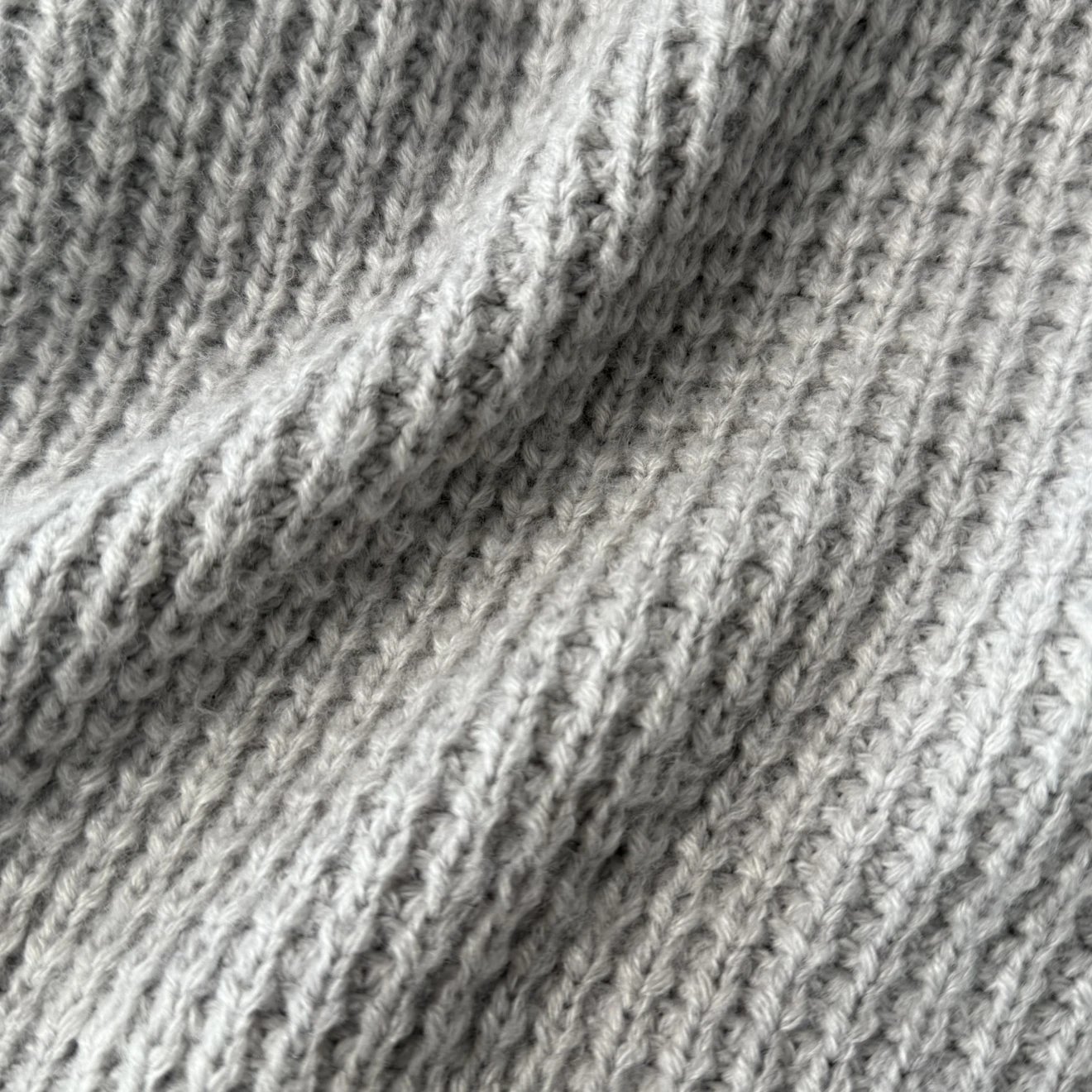 Grey knit close-up