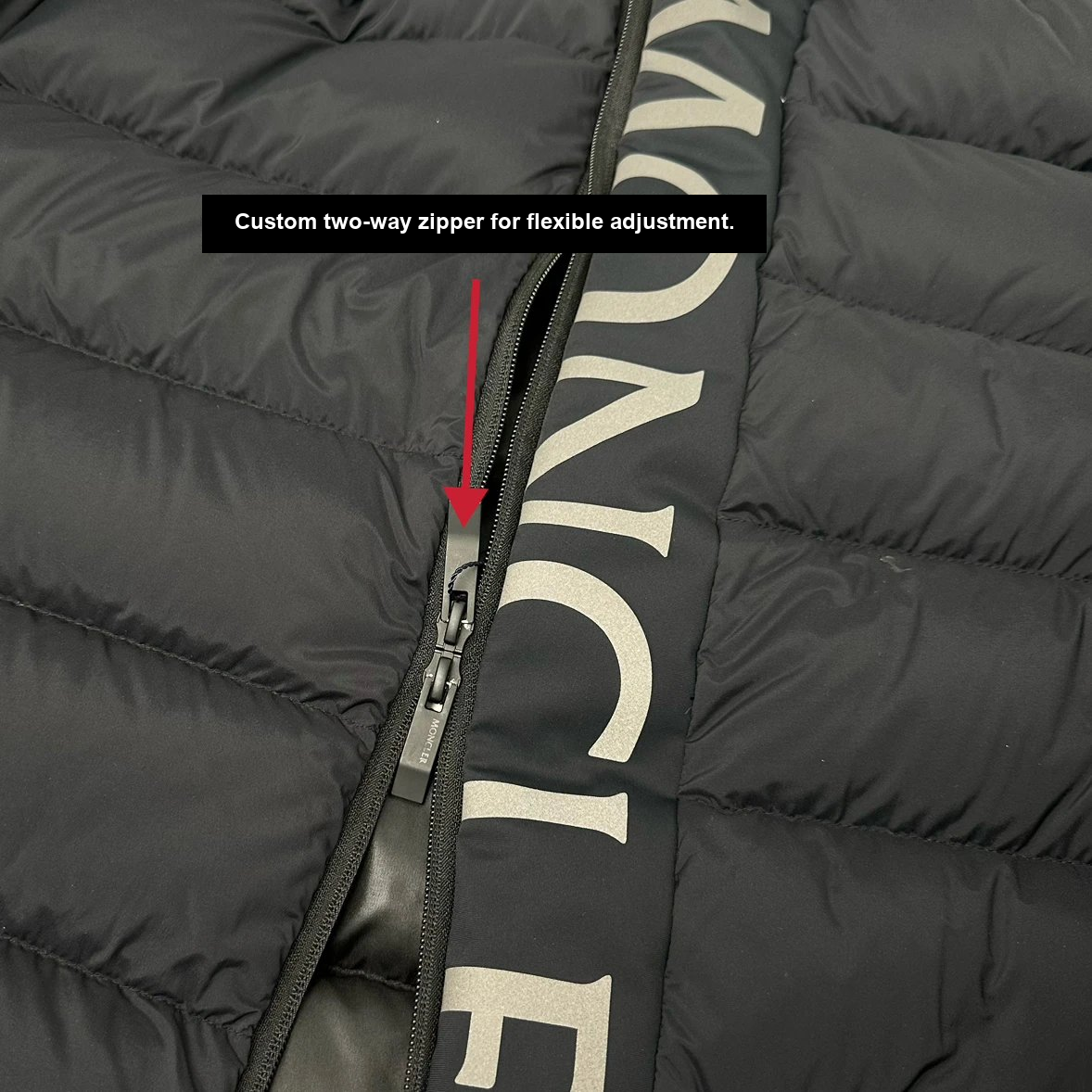 Two-way front zipper