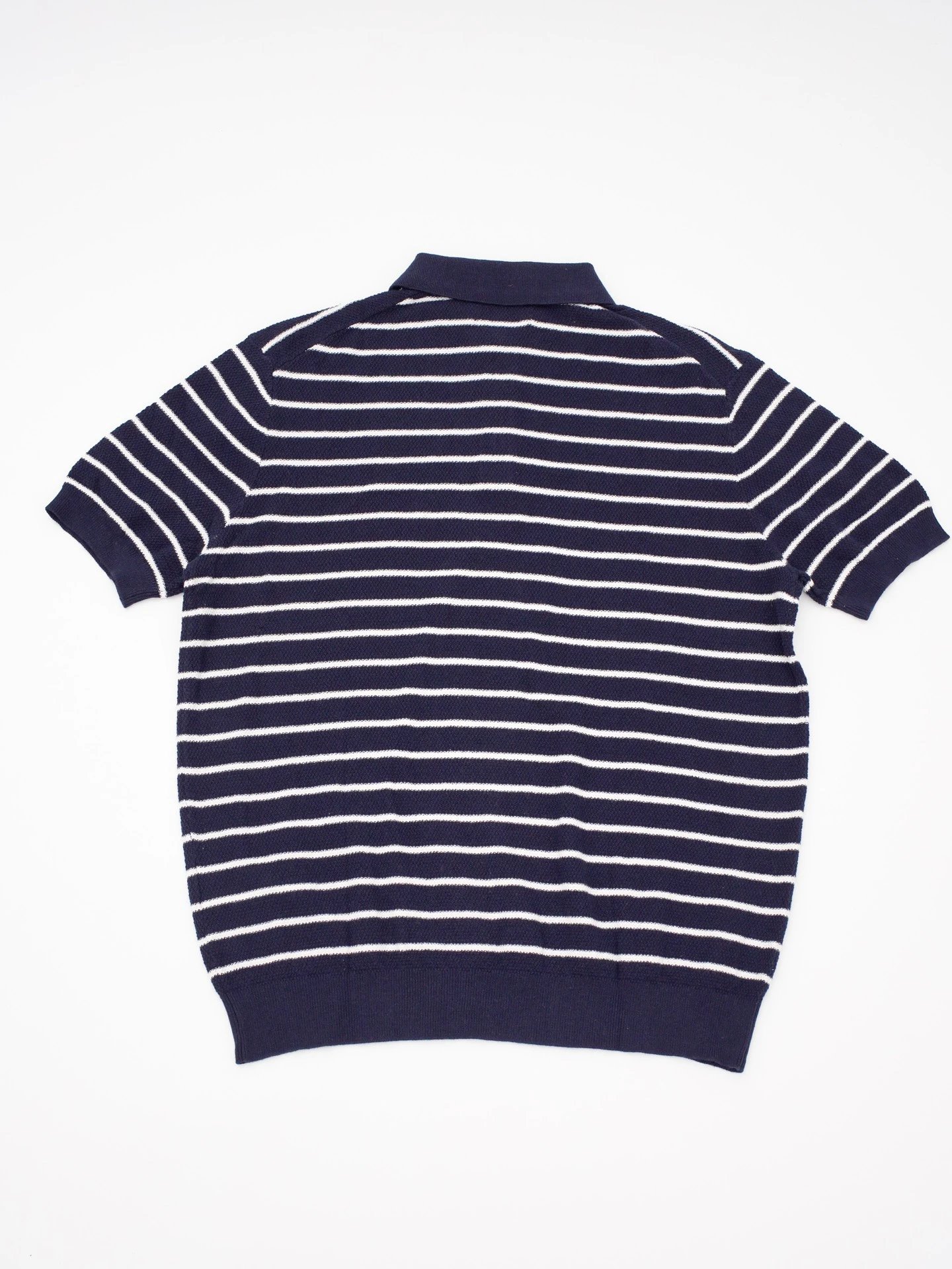 RD-C057 · Linen-Blend Striped Polo showcase view 7