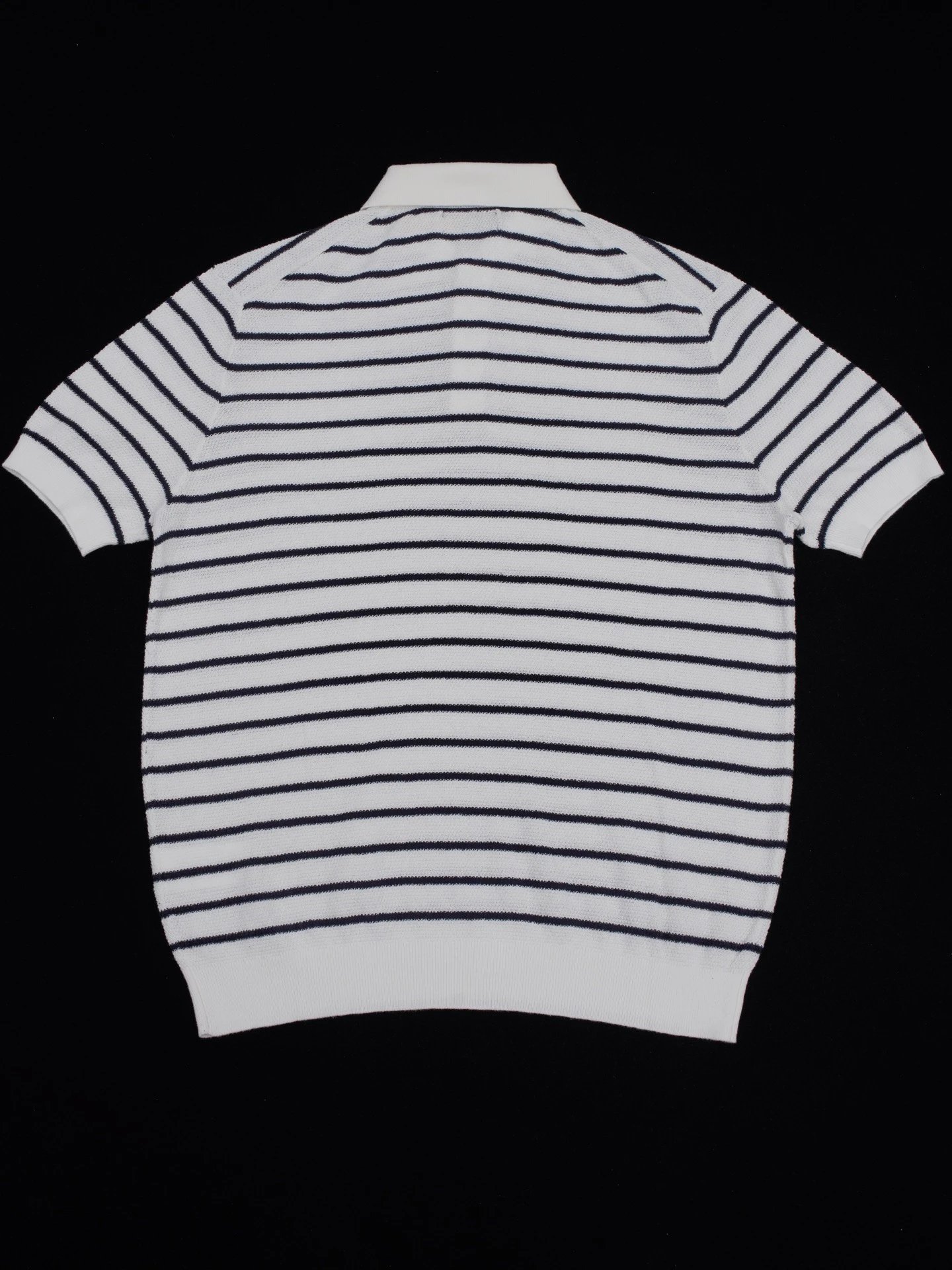 RD-C057 · Linen-Blend Striped Polo showcase view 8