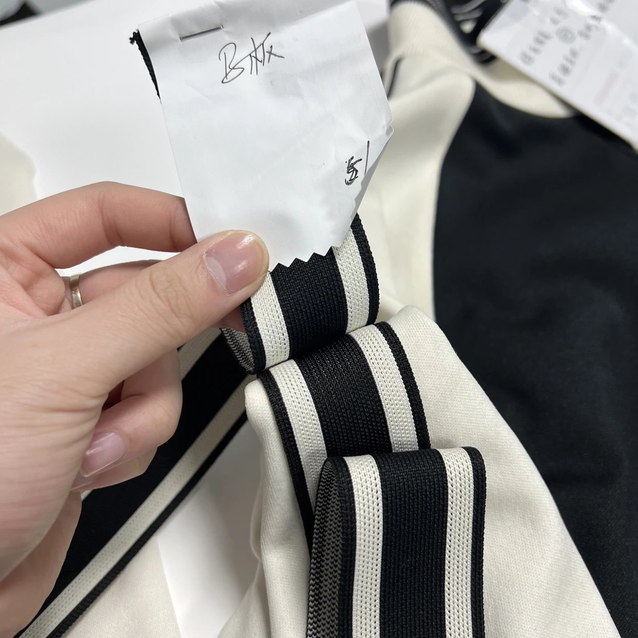 Swatch and ribbing