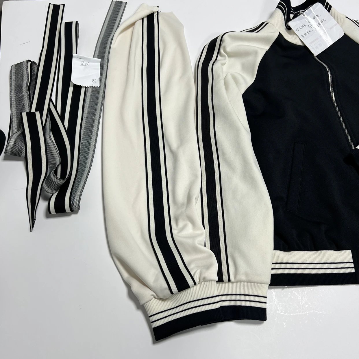 Jacket and ribbed components
