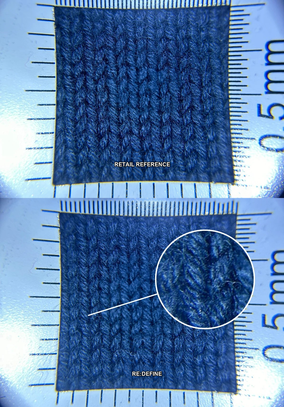 Magnified knit surface
