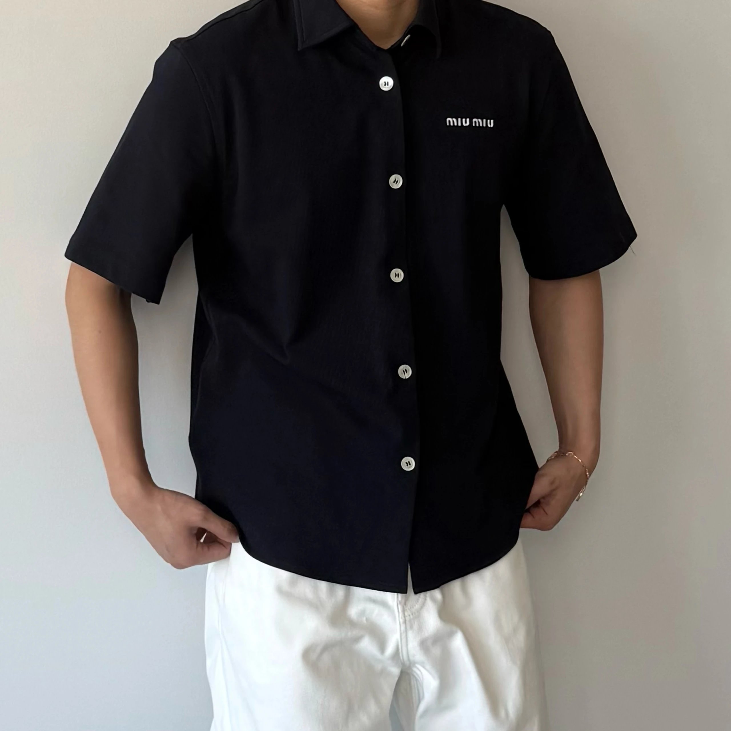 RD-C101 · Unisex Piqué Cotton Short-Sleeve Cardigan Polo showcase view 1