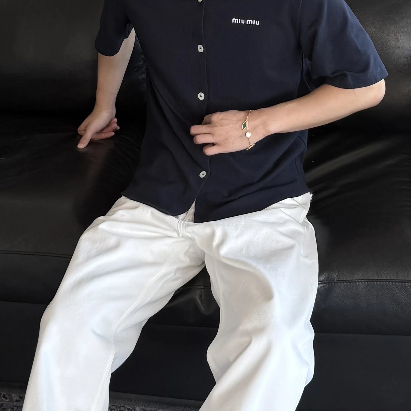 RD-C101 · Unisex Piqué Cotton Short-Sleeve Cardigan Polo showcase view 2