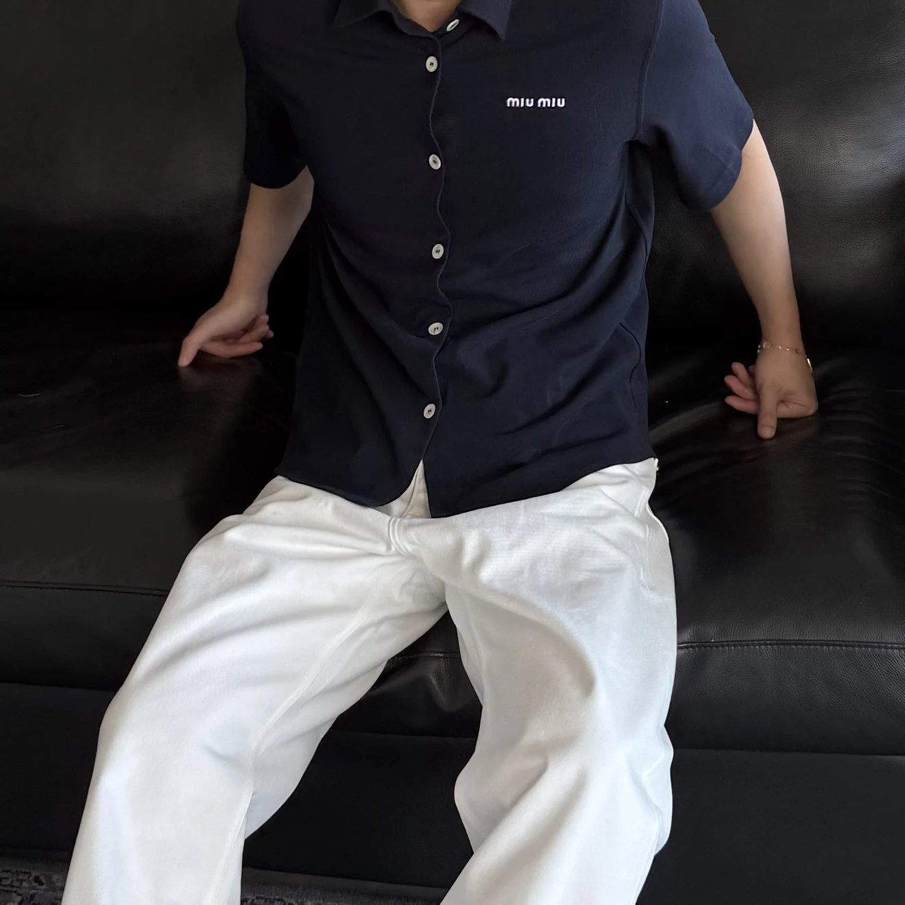 RD-C101 · Unisex Piqué Cotton Short-Sleeve Cardigan Polo showcase view 6