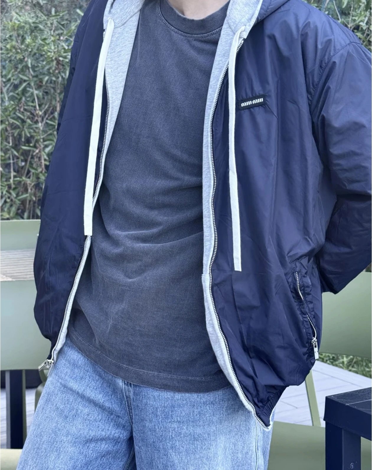 Navy close outfit view
