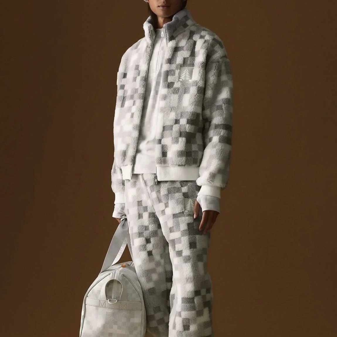 RD-C216 · Block-Pattern Fleece Jacket showcase view 1