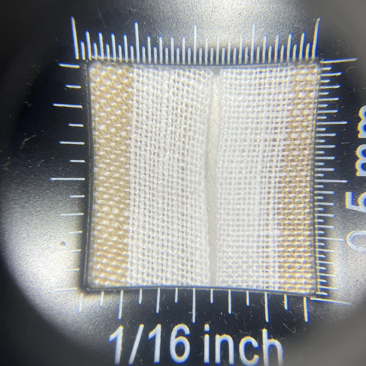 Magnified linen weave