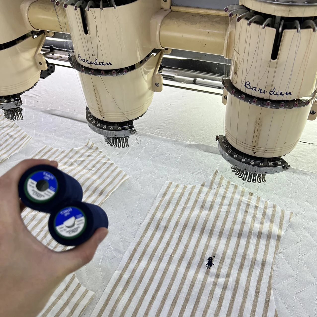 Thread and embroidered fabric