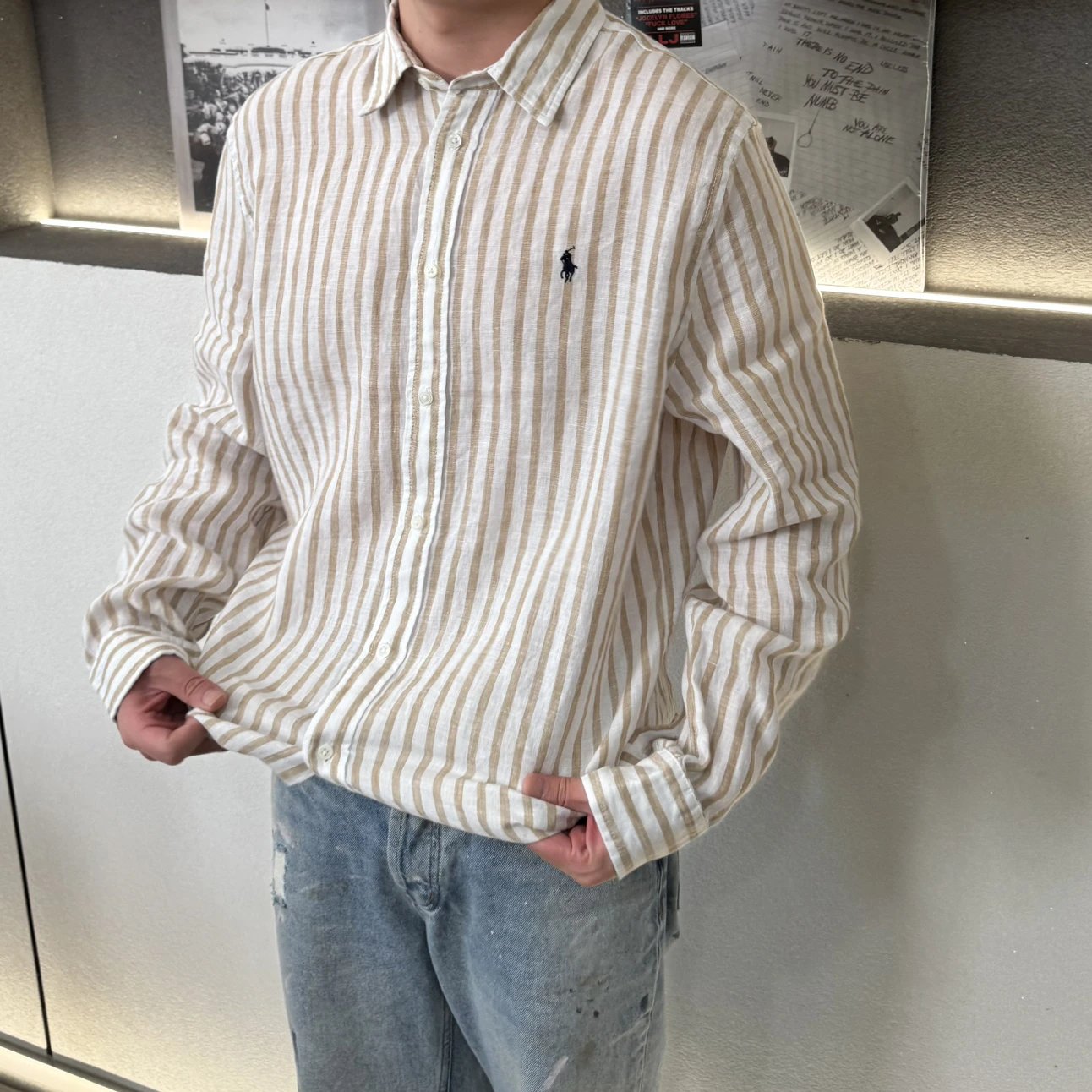 RD-C147 · Striped Linen Shirt showcase view 1