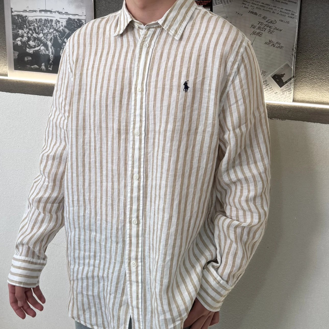 RD-C147 · Striped Linen Shirt showcase view 2