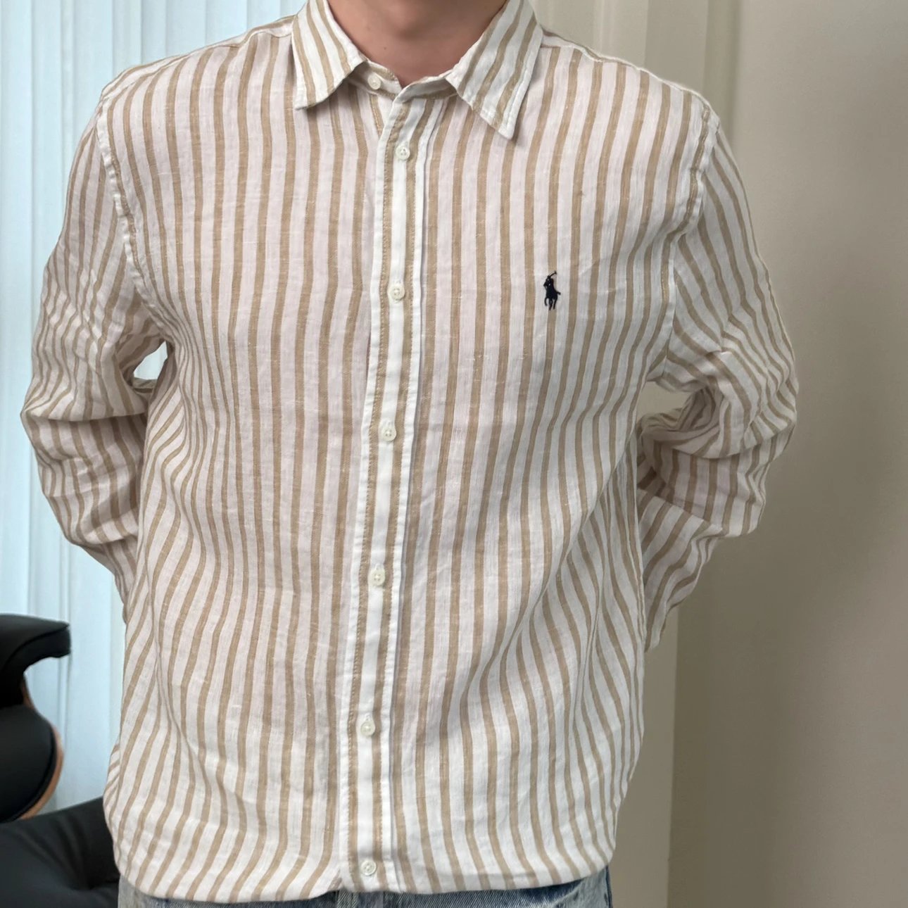 RD-C147 · Striped Linen Shirt showcase view 7
