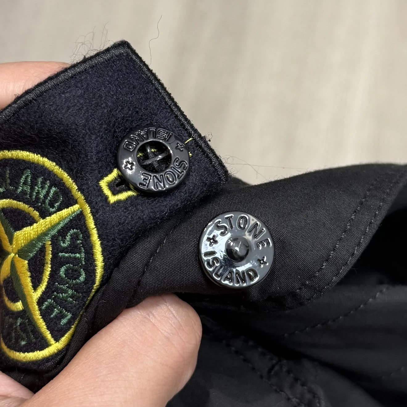 Badge and button detail
