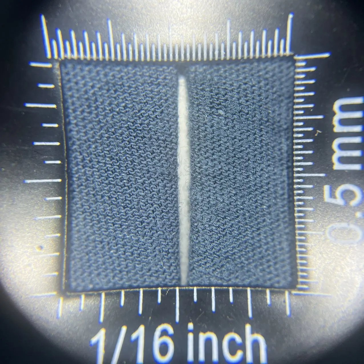 Magnified fabric strips