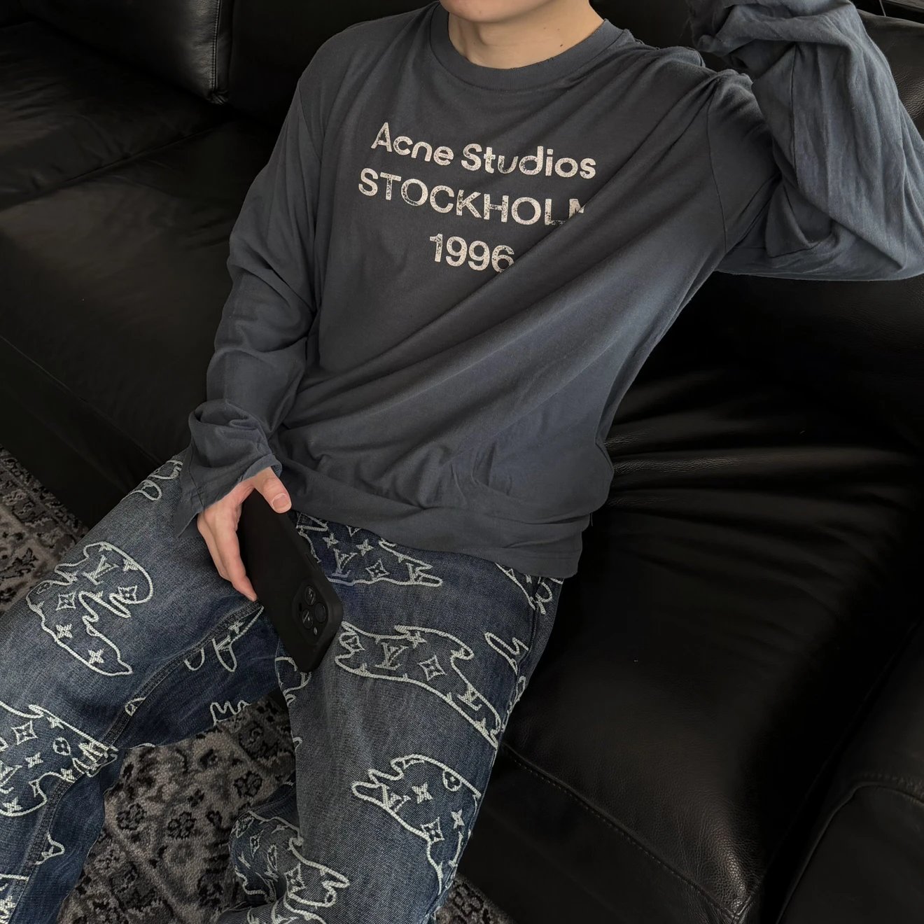 RD-C017 · Washed 1996 Graphic Long-Sleeve T-Shirt showcase view 1