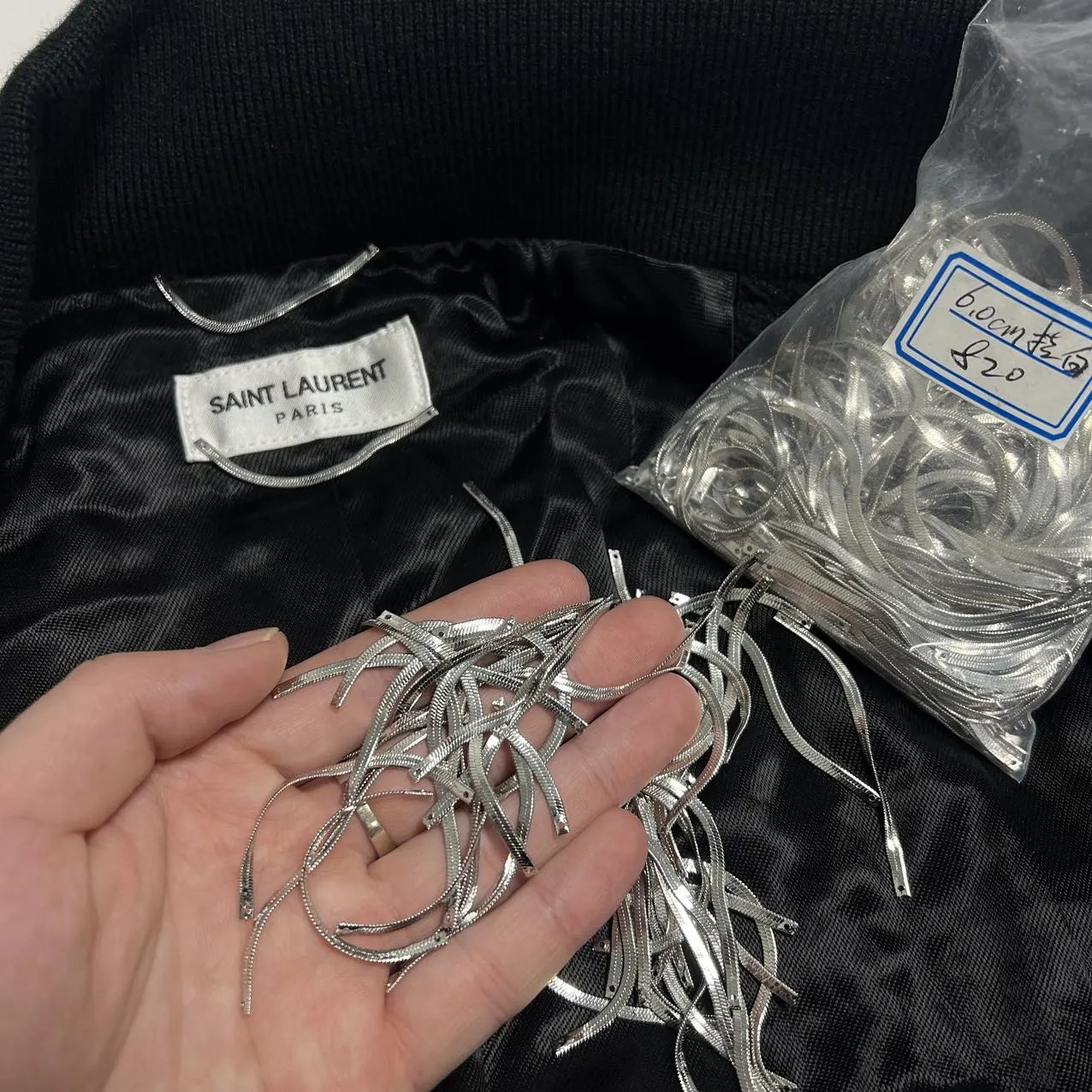 Chain components in hand
