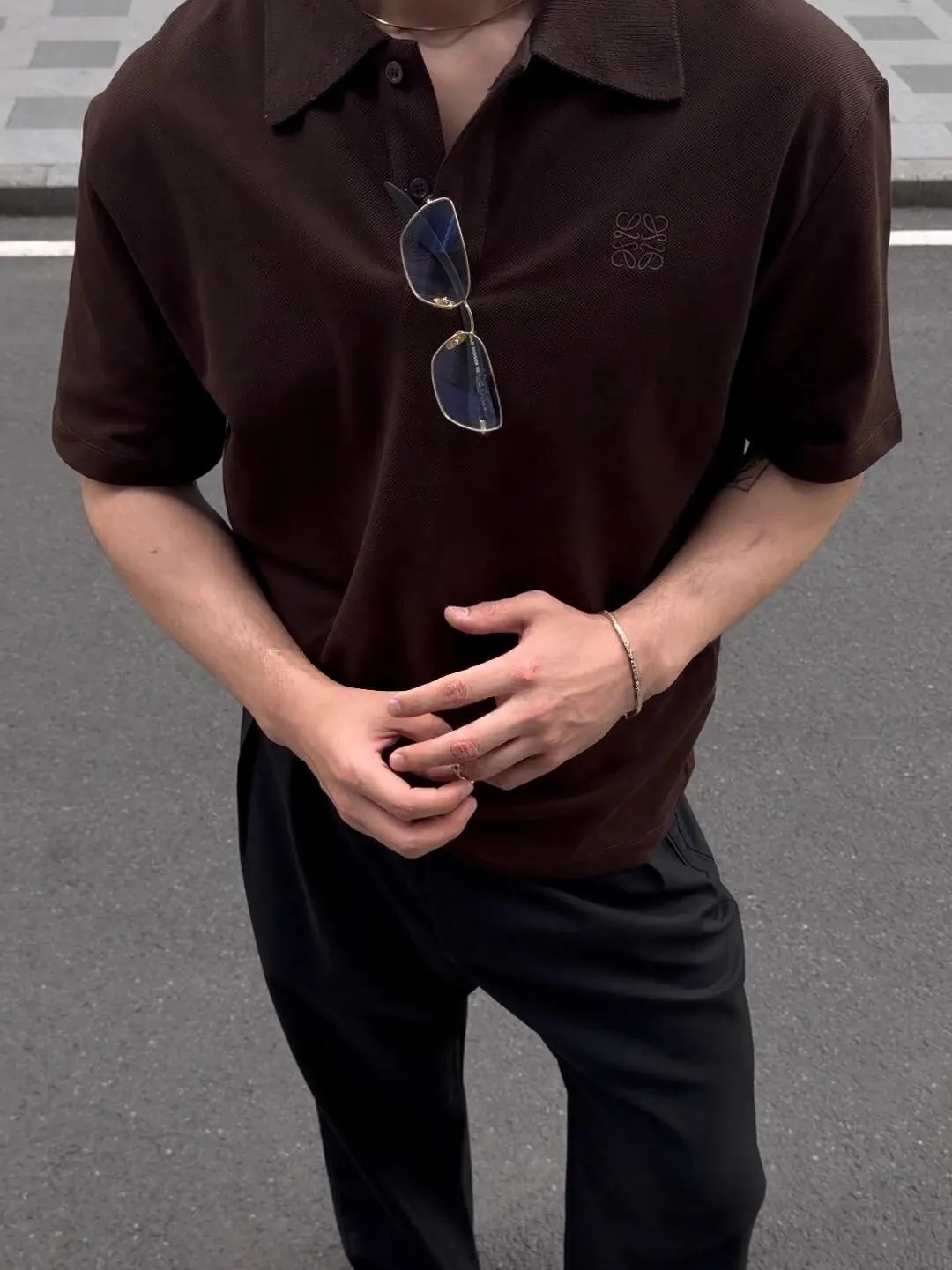 RD-C056 · Lightweight Embroidered Piqué Polo showcase view 1