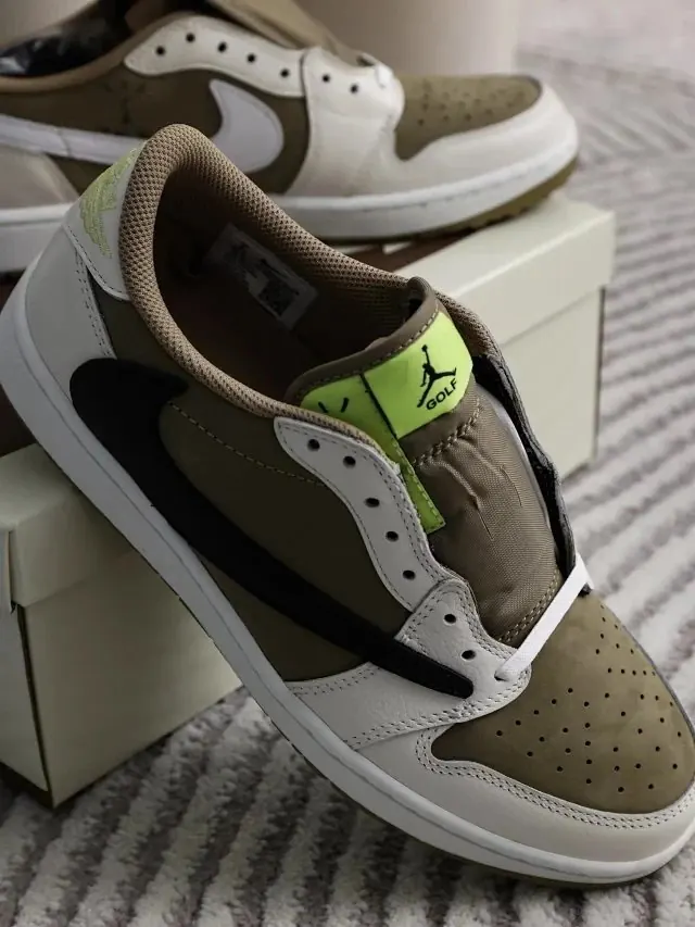 RD-S005 · Olive and White Golf Low-Top showcase view 7