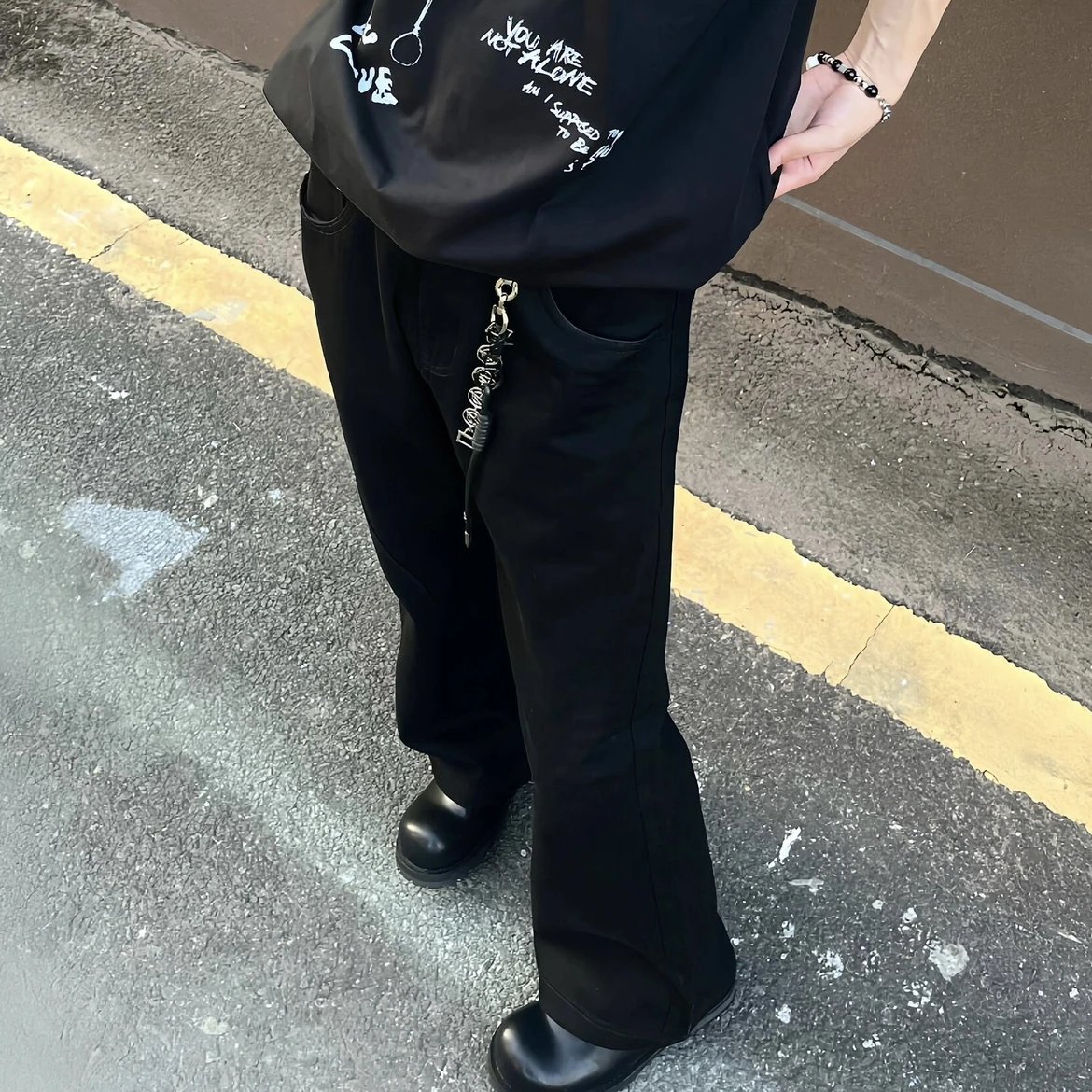 RD-C406 · Black Flared Trousers showcase view 1