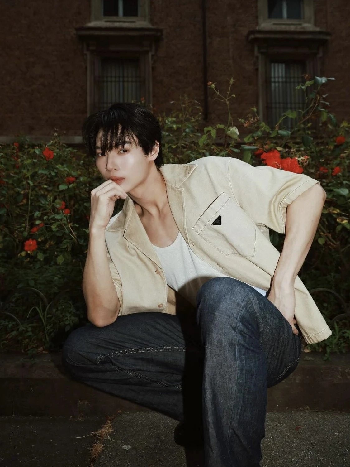 RD-C117 · Distressed Garment-Dyed Denim Short-Sleeve Shirt showcase view 8