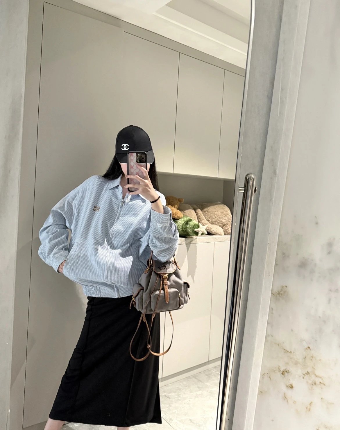 RD-C038 · Embroidered Striped Denim Blouson Jacket showcase view 7