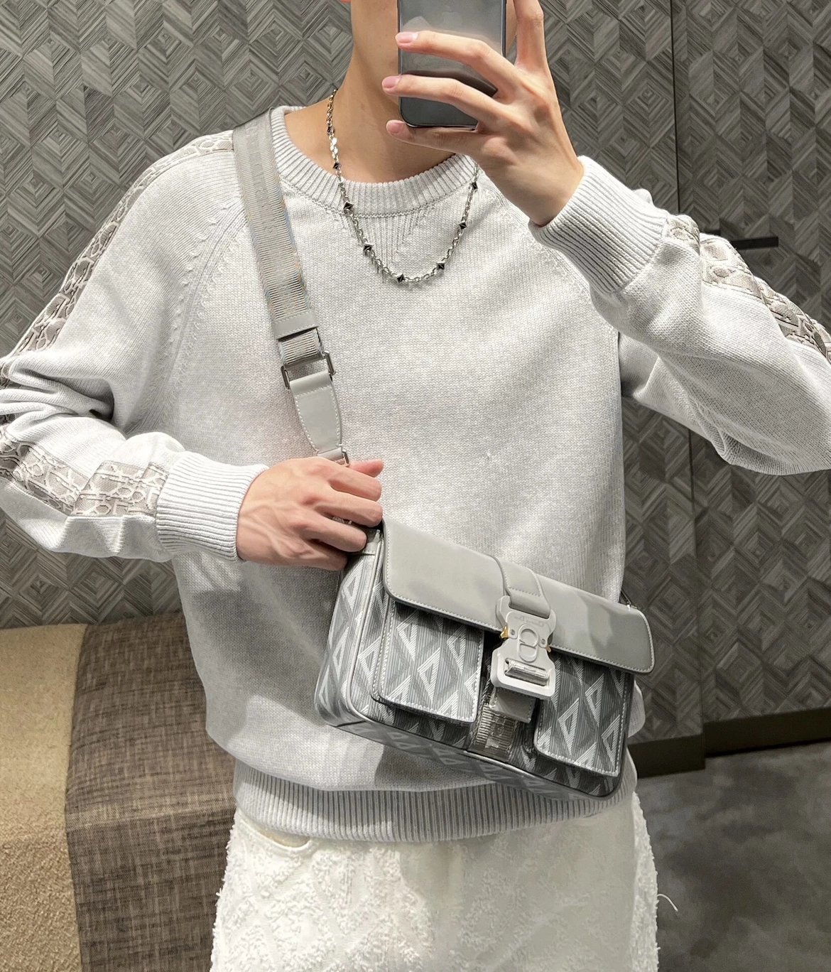 RD-C350 · Monogram-Tape Crewneck Sweater showcase view 1