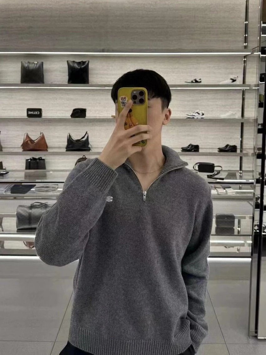 RD-C351 · Half-Zip Ribbed Knit Sweater showcase view 9