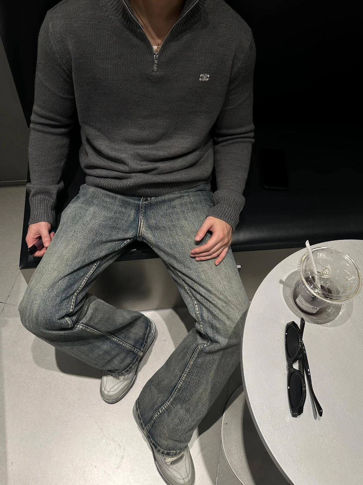 RD-C351 · Half-Zip Ribbed Knit Sweater showcase view 10