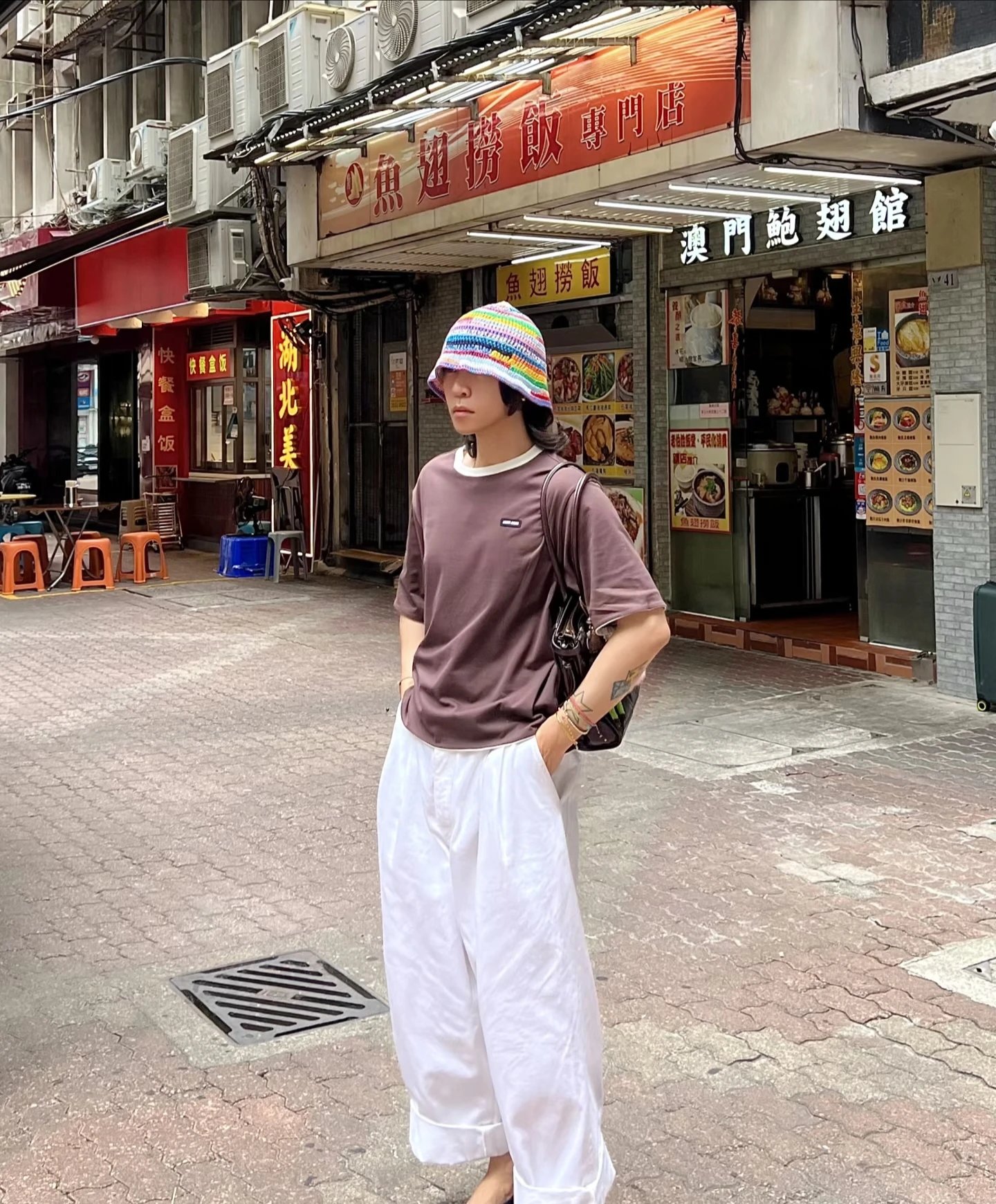 RD-C122 · Reversible Striped Crewneck Logo T-Shirt showcase view 8