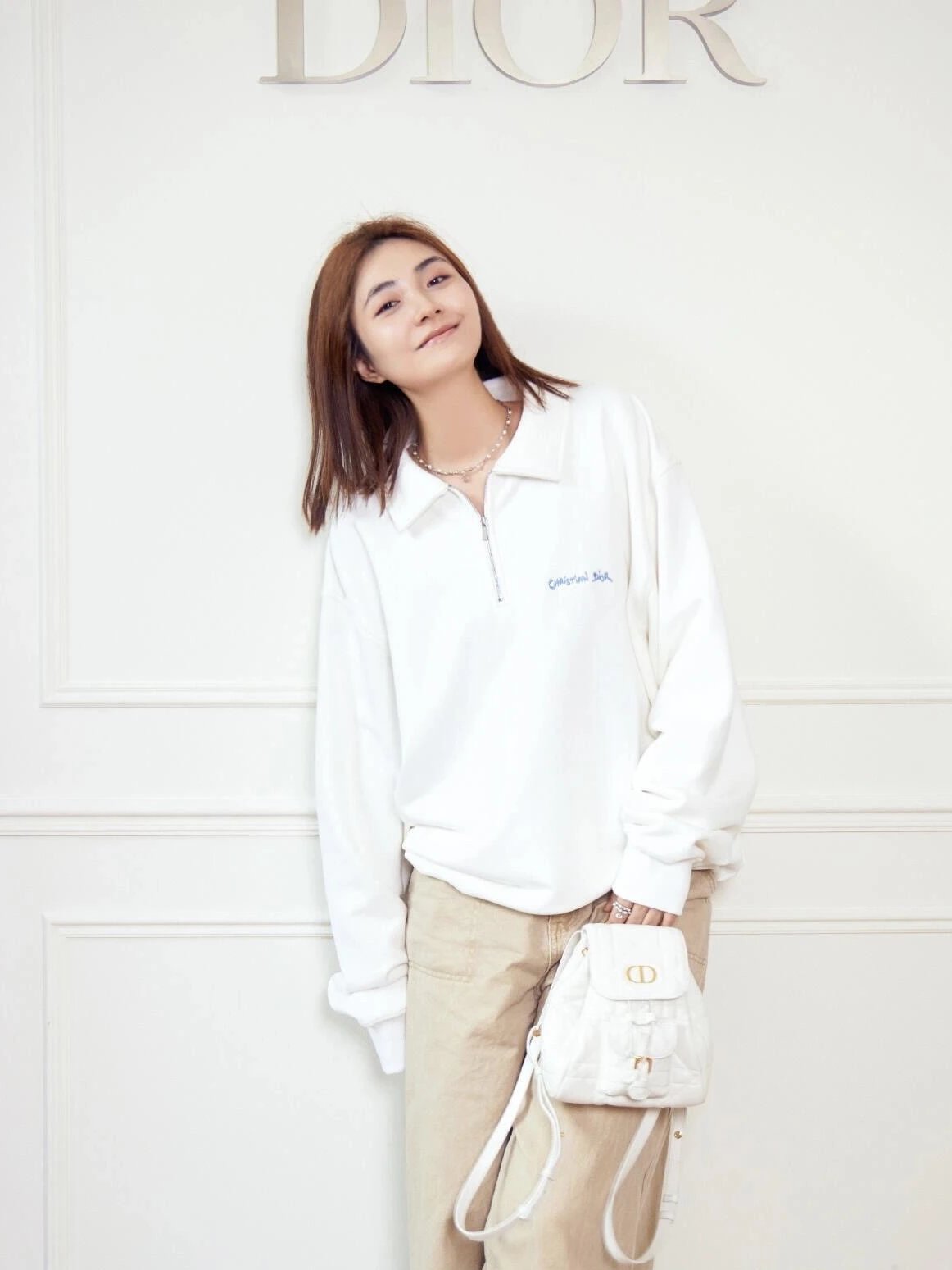 RD-C254 · Logo-Embroidered Half-Zip Polo Sweatshirt showcase view 7