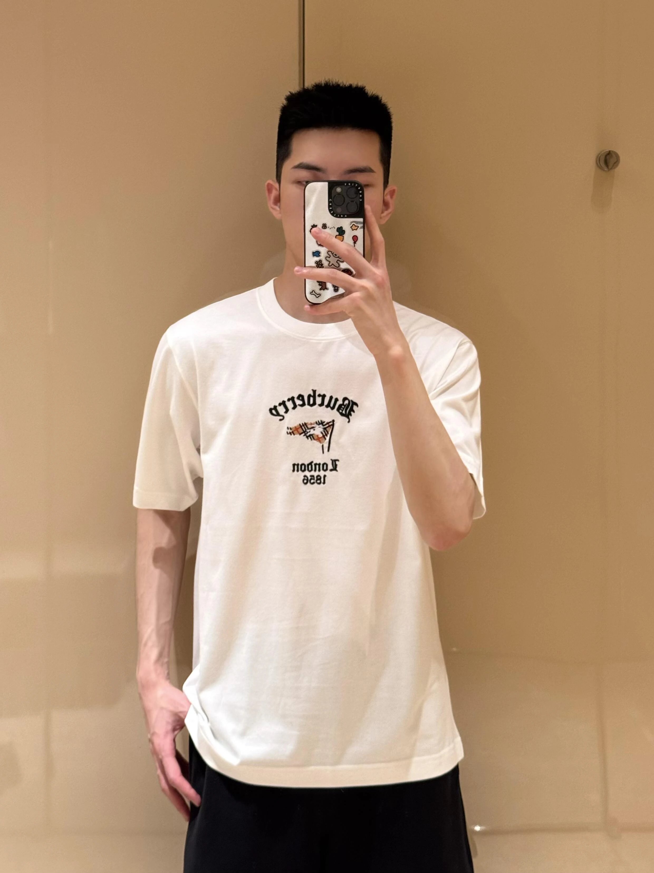 RD-C127 · Gothic Flag Embroidered Cotton T-Shirt showcase view 5