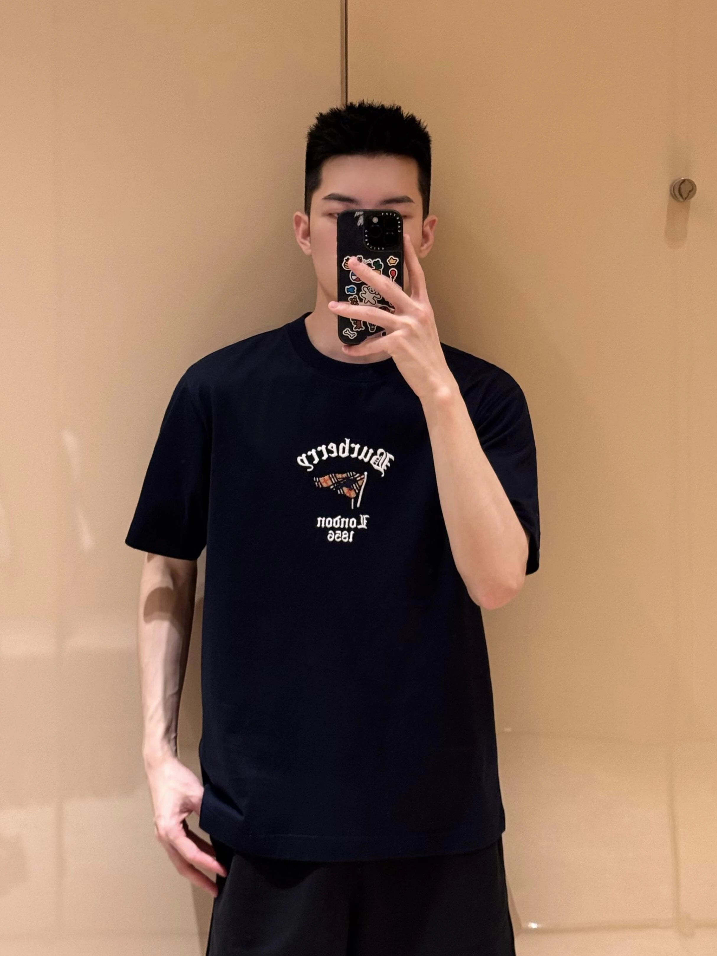 RD-C127 · Gothic Flag Embroidered Cotton T-Shirt showcase view 6