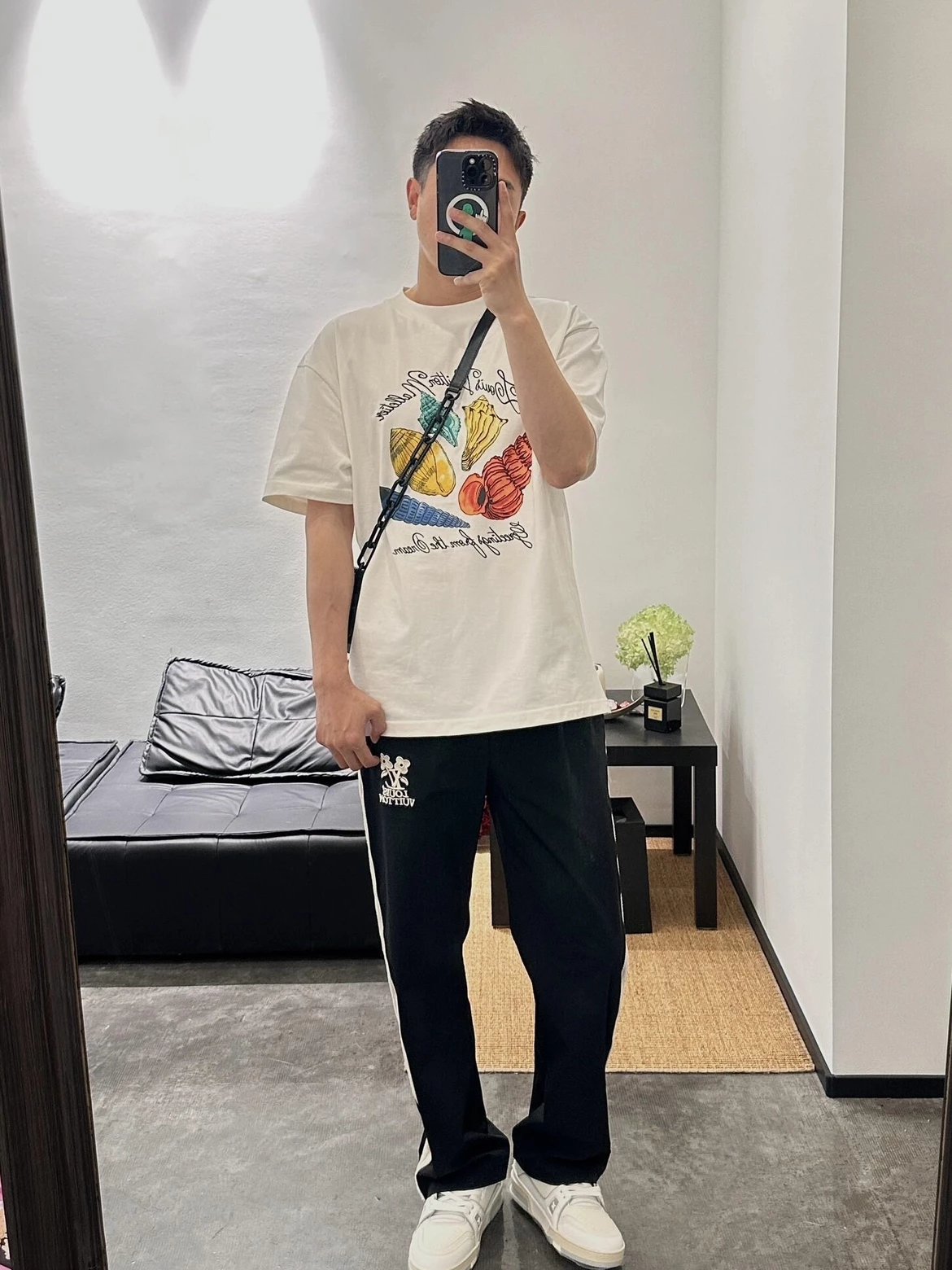 RD-C407 · Floral Embroidered Cable-Panel Track Pants showcase view 3