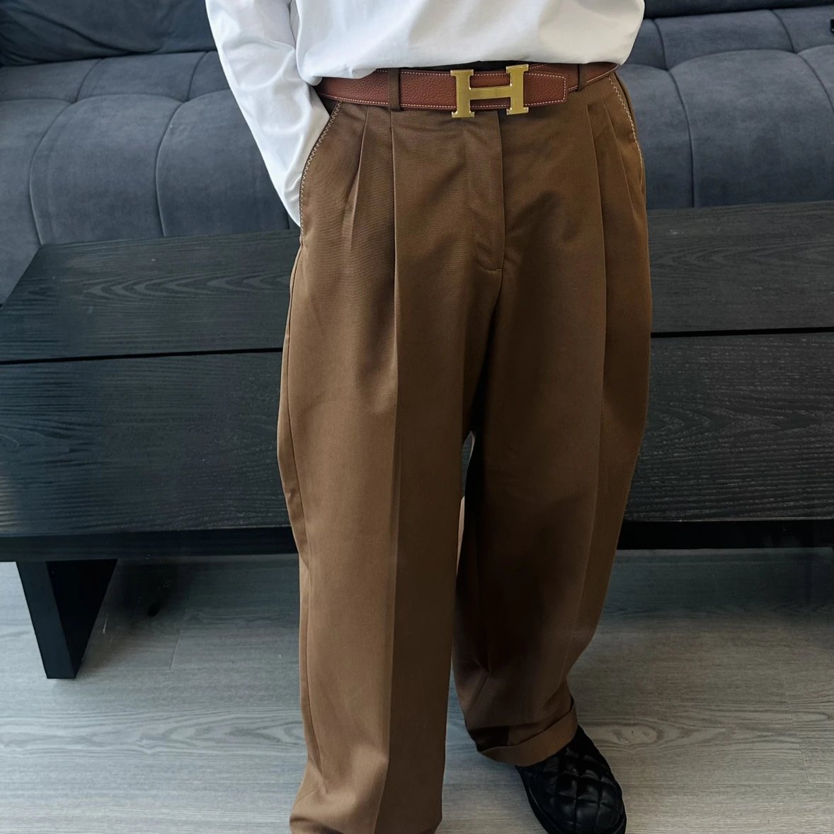RD-C403 · Collaboration Twill Straight-Leg Trousers showcase view 2
