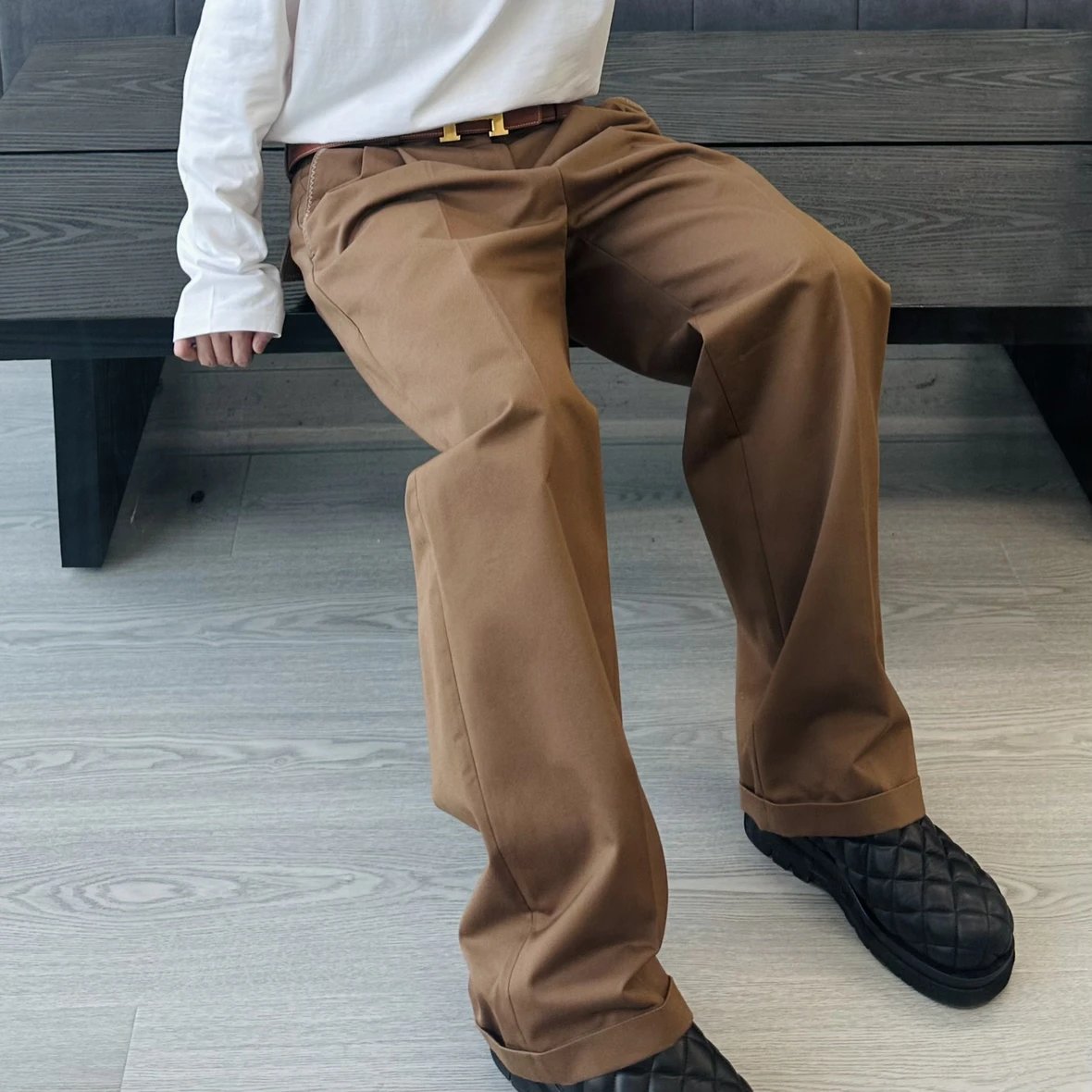 RD-C403 · Collaboration Twill Straight-Leg Trousers showcase view 3