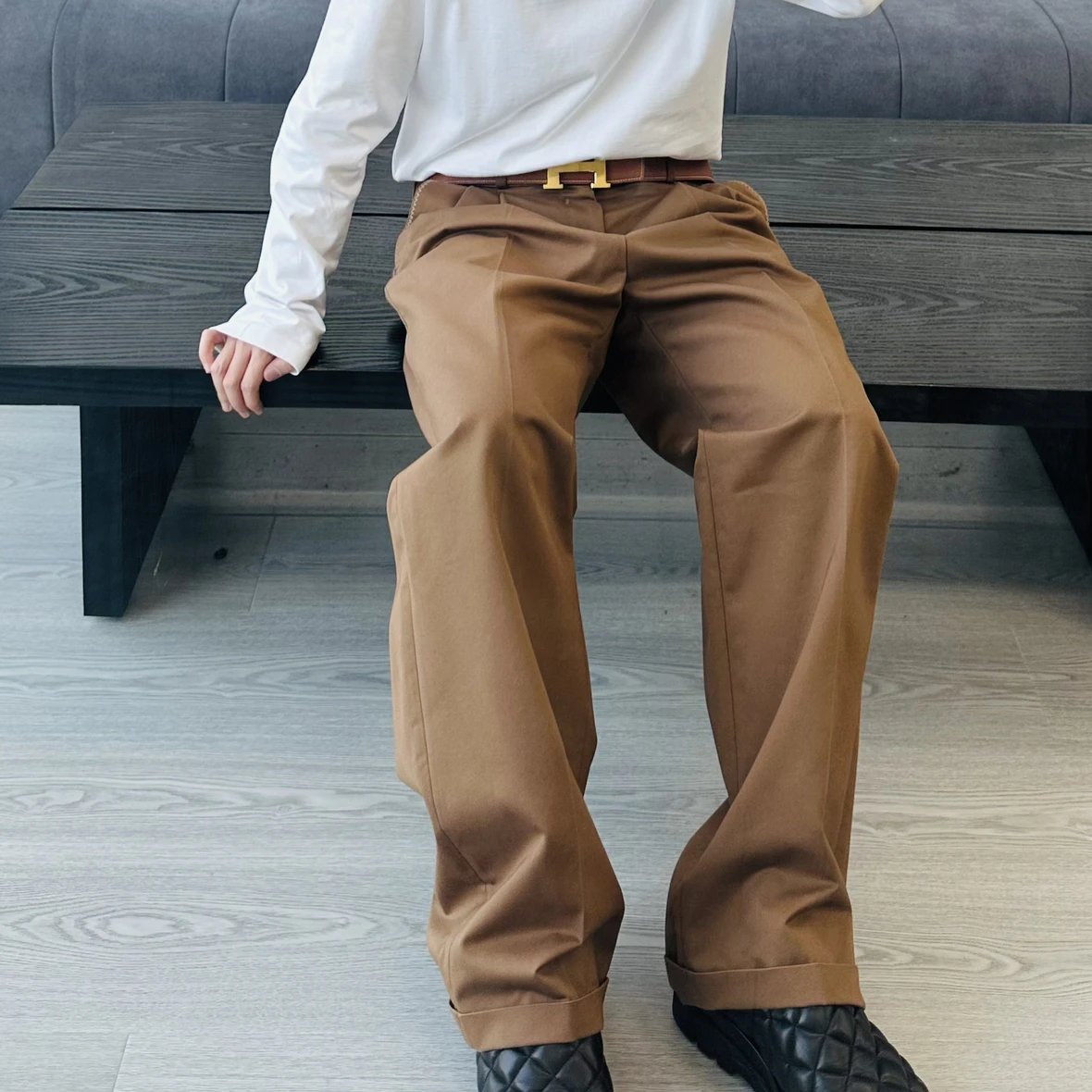 RD-C403 · Collaboration Twill Straight-Leg Trousers showcase view 4