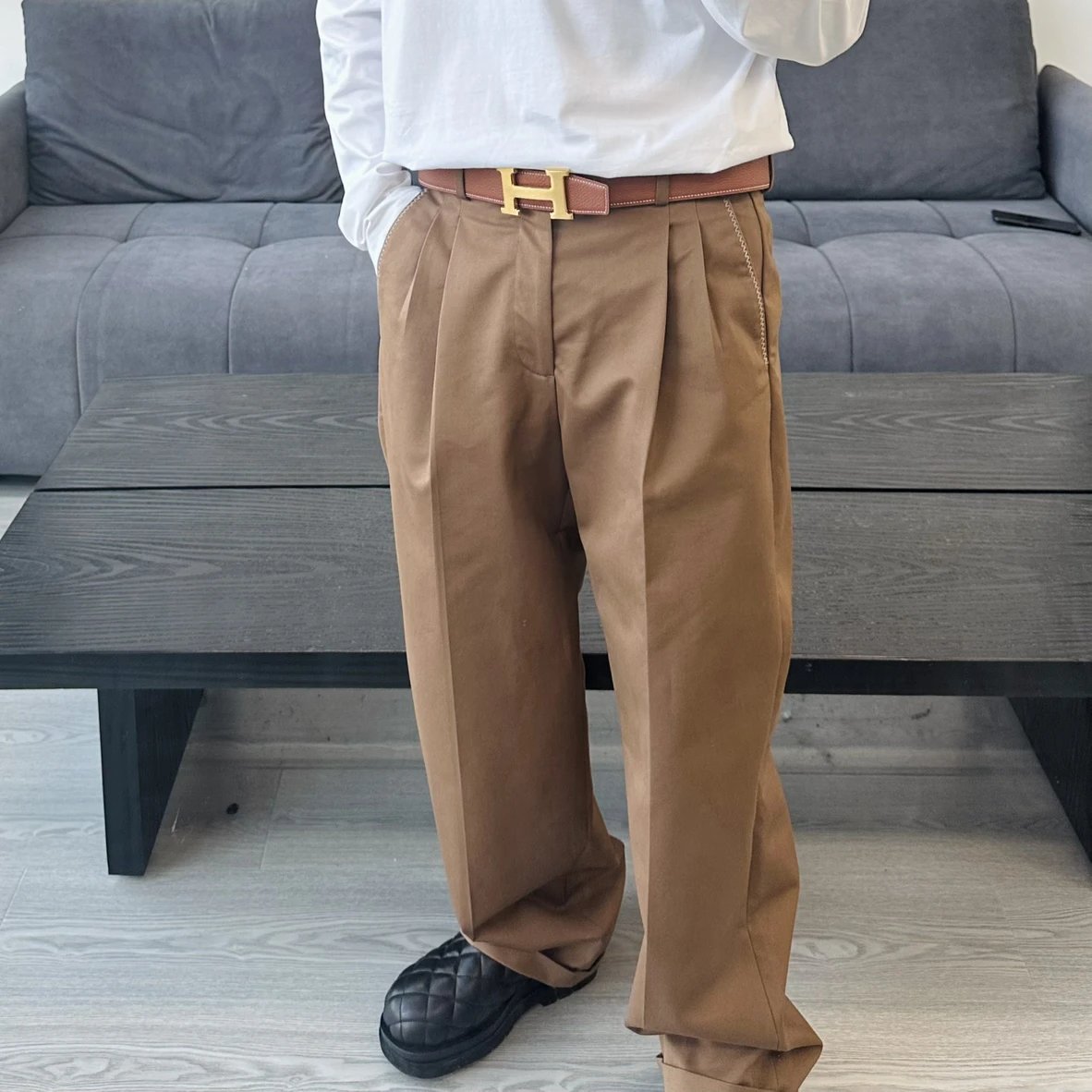 RD-C403 · Collaboration Twill Straight-Leg Trousers showcase view 5
