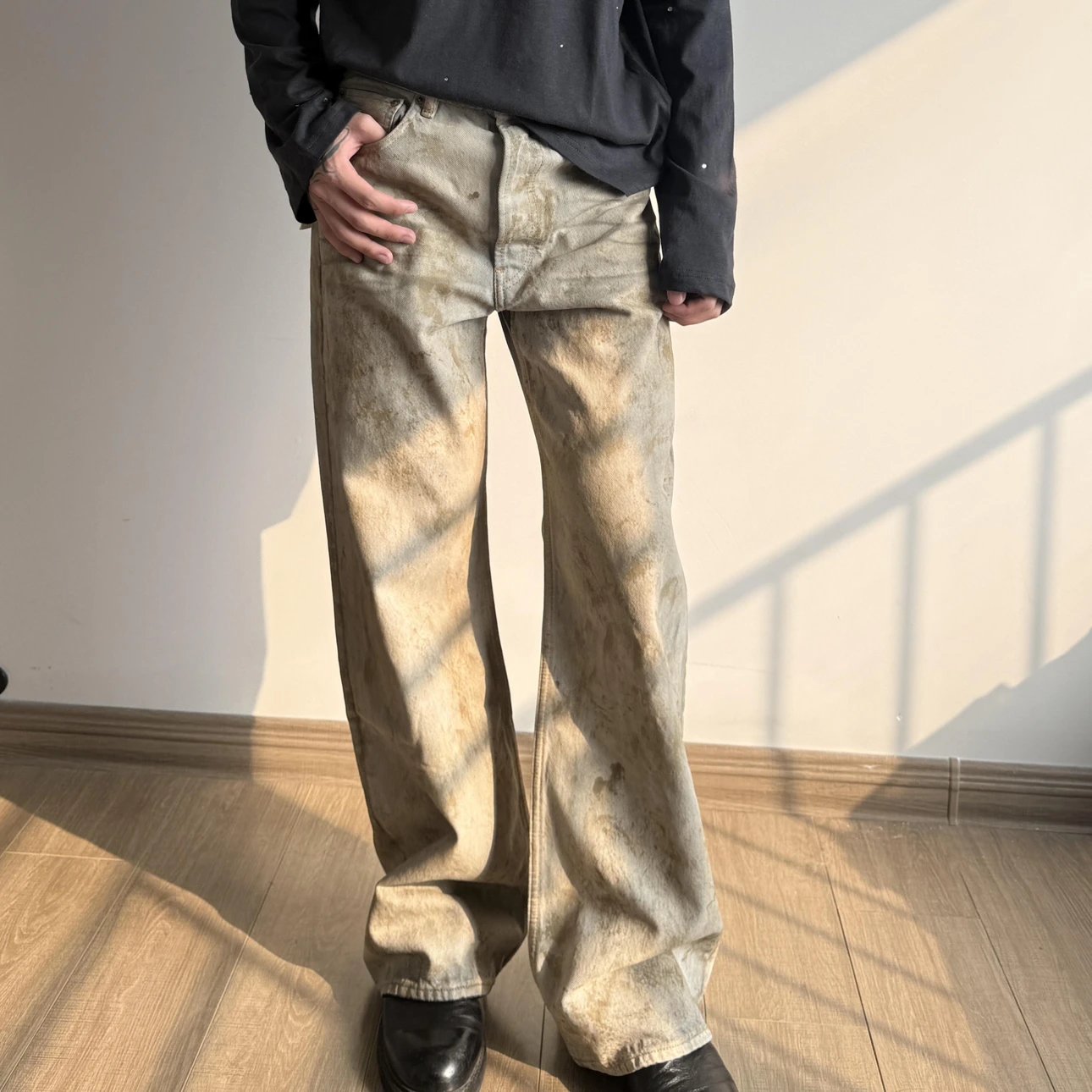 RD-C408 · Mud-Dyed Baggy Jeans showcase view 2