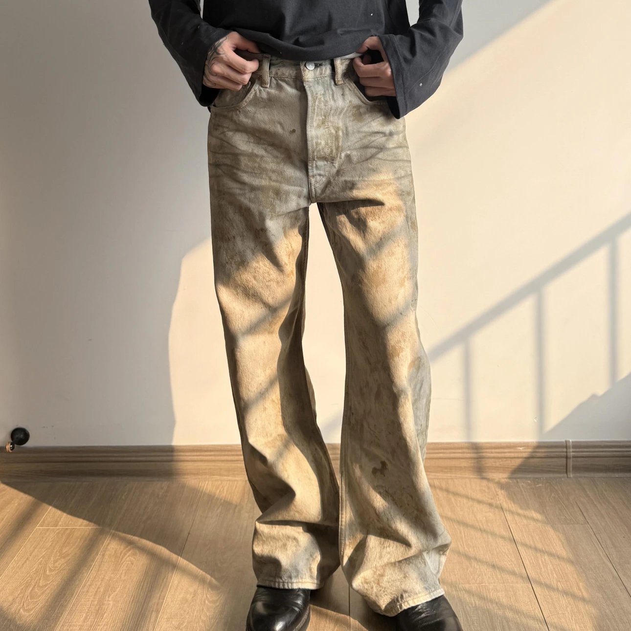 RD-C408 · Mud-Dyed Baggy Jeans showcase view 3