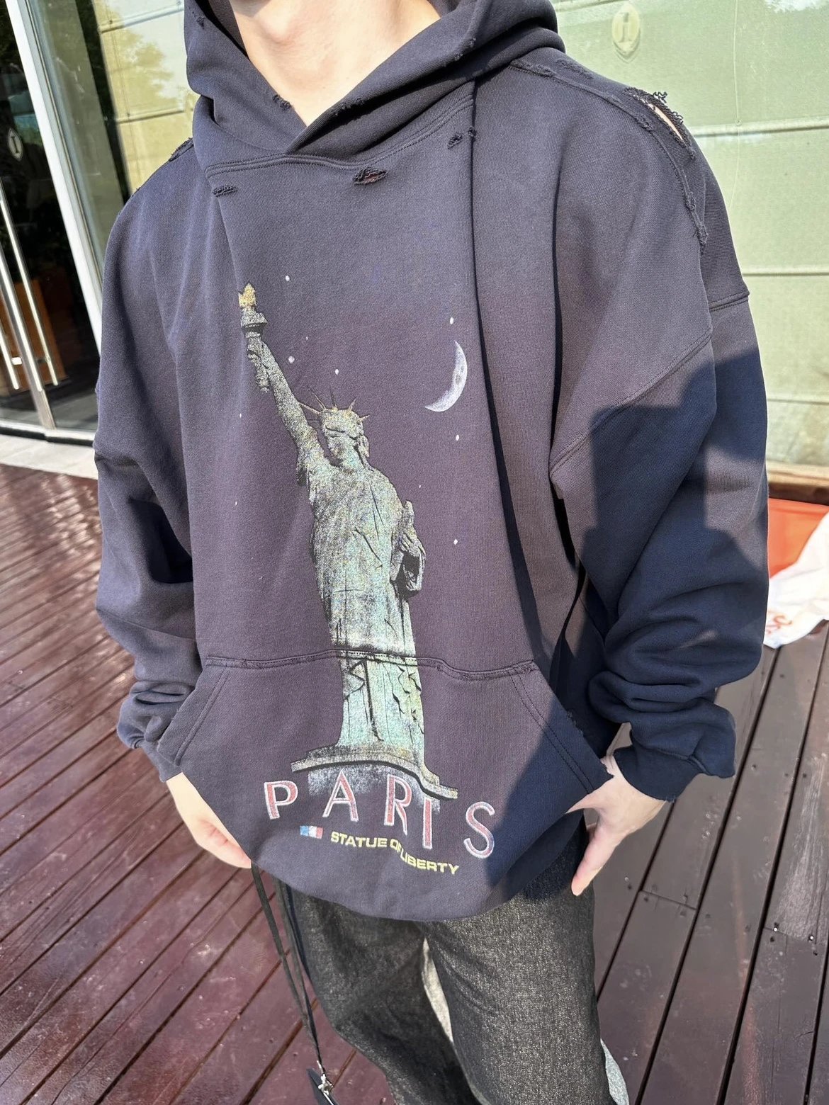RD-C255 · Statue of Liberty Print Hoodie showcase view 2