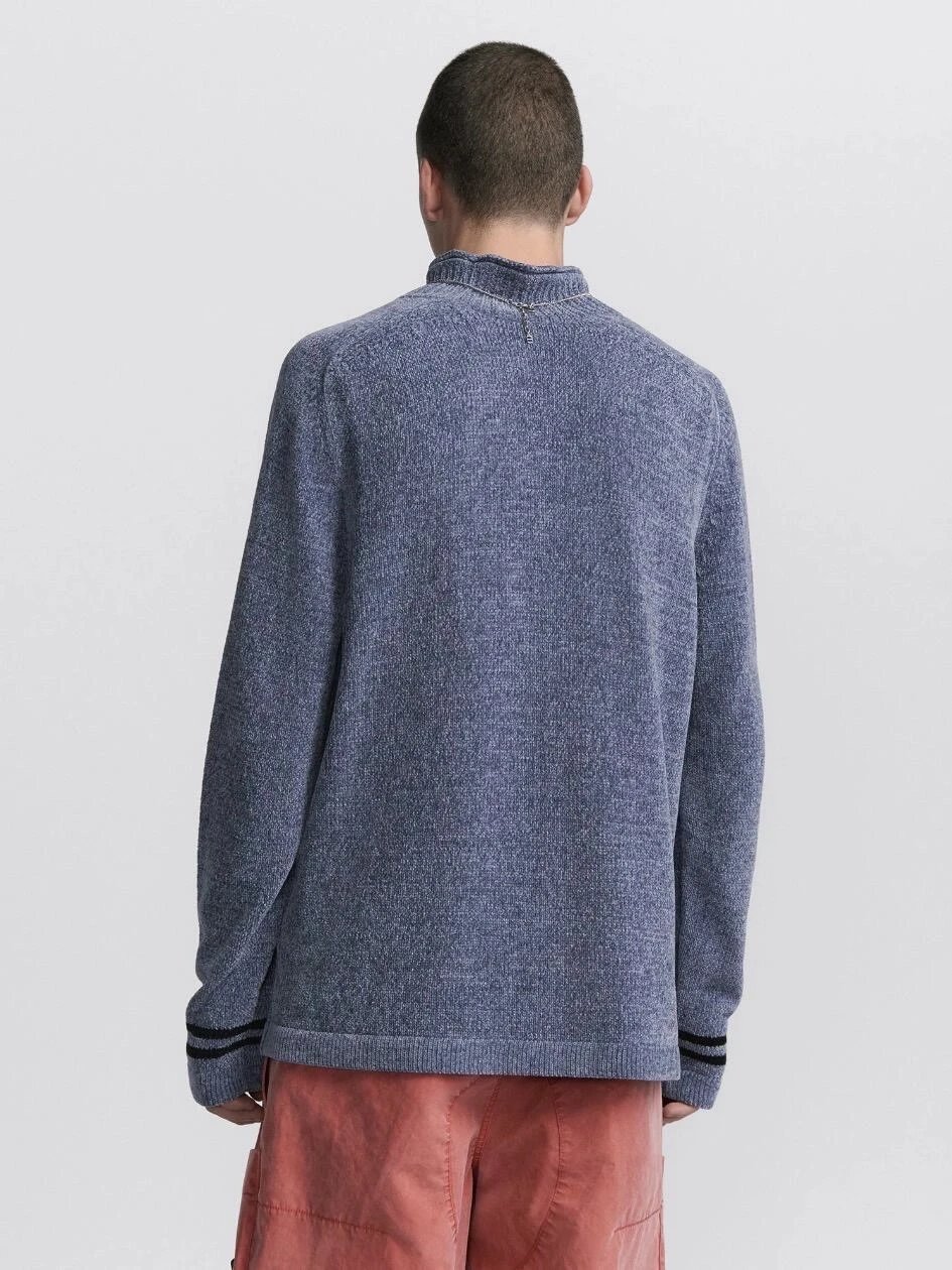 RD-C355 · Embroidered Turtleneck Sweater – Blue-Purple showcase view 4